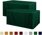 Obstal 2 Pack Blackish Green Table Cloths for 8 Foot Rectangle Tables by Obstal