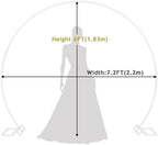 Fomcet Round Backdrop Stand White 7.2ft Circle Arch Metal Wedding Arch - Image 2