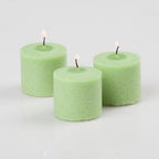 Set of 144 Richland Votive Candles Green Unscented and 144 Clear Glass Eastland Votive Holders - Image 2