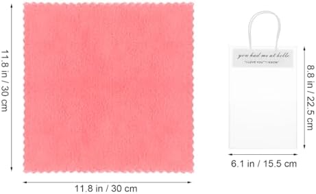 Beaupretty 12 Pcs Bear Shaped Coral Fleece Wash Cloths Soft Hand Towels with Transparent Bags for Party Favors Wedding Baby Shower - Image 2