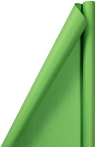 JAM Paper Gift Wrap - Matte Wrapping Paper - 100 Sq Ft Total - Matte Lime Green - 4 Rolls/Pack - Image 2