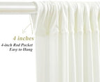 10x10ft Ivory Backdrop Curtains with Lights Photo Drapes Wrinkle Free Fabric Backdrop Curtain for Wedding Birthday Party Baby Shower Bridal Shower Home Party Background Decorations - Image 4