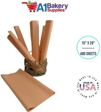 Gift Wrapping Tissue Paper 15X20 480 Pack by A1 Bakery Supplies (Peach) - Image 6