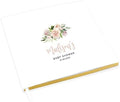 Andaz Press Personalized Baby Shower Guestbook with Gold Accents, Blush Pink Florals Custom Name, Date, White Guest Sign in Registry 120 Pages 8.5 X 8.5 Memories Book for DIY, Scrapbook, Photo Album by AndazPress