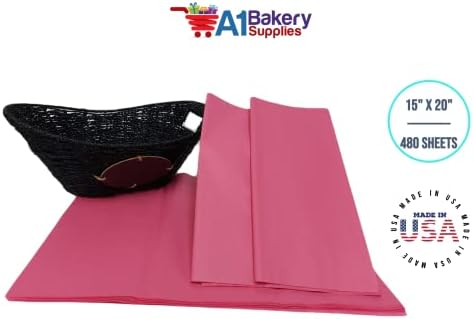 Gift Wrapping Tissue Paper 15X20 480 Pack by A1 Bakery Supplies (Azalea Pink) - Image 7