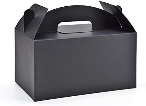 HUAPRINT Treat Gift Boxes, 30 Pack, Black, 9.45x5x5 IN by HUAPRINT