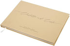 MUUJEE Personalized Guestbook in Butter - Premium Custom Modern Guest Book for Wedding Reception, Birthday Party or Events w/Bookmark Blank Pages for Signing 11.5 x 8.5 inches by MUUJEE