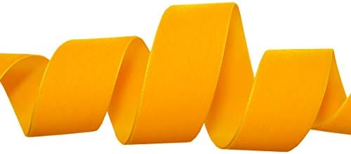Morex Ribbon 012 Nylvalour Swiss Velvet Ribbon, Maize - Image 2