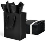 Papertide 36 Pack Black Mini Gift Bags 7×4×9 inch with Tissue Paper by Unknown