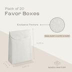 Boxes Craftory Pack of 20 Party Favor Boxes (6.69 x 2.75 x 9.25 inch) - Ideal for Wedding, Bridal Shower Gifts and Baby Shower - White Floral - Image 2
