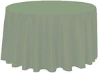 Polyester Round Tablecloth 120" Ideal for 60 inch round table (Sage) by KS+Linens