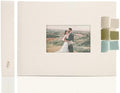Premium Scrapbook Album with Window and Writing Space – 60 Pages holds 200 Photos of Different Sizes – Wedding, Baby, Travel & Family Memories – 11.4" x 8.6" - Oat by LaLente