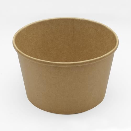 Karat [28oz - 600 ct Kraft Paper Food Container for Hot or Cold Food, Ice Cream, Noddles and Salad, 5.59" Rim (C-KDP28K) - Image 7