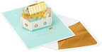 Hallmark 3D & Pop Up New Baby Card, Noah's Ark Design, Animals, Girl, Boy, Gold, Blue - Image 3