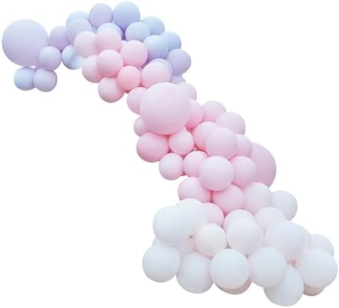 Ginger Ray Luxe Pastel Pink and Purple Balloon Arch Kit, 200 Balloons - Latex by Ginger+Ray
