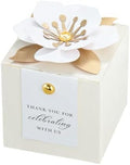 FEIYI 20 PCS Favor Boxes, Sparkle Ivory Candy Boxes 2.55x2.55x2.55 by FEIYI