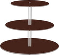 J JOYSAY Brown Coffee Pattern Acrylic Cupcake Stand 3 Tier Dessert Table Display Set Clear Cake Stands for Party Baby Shower Wedding Decorations Easy Assembly Donut Tower by J+JOYSAY