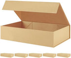 PACKHOME 6 Extra Large Kraft Gift Boxes 17.5x11.3x4.3in with Magnetic Lids by PACKHOME