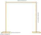 6.6ftx6.9ft Backdrop Stand, Portable Pipe and Drape Backdrop Stand for Parties Silver Wedding Garden Balloon Arch Frame for Wedding Birthday Parties Banquets Background Decor (6.6x 6.9ft) - Image 5