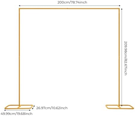 6.6ftx6.9ft Backdrop Stand, Portable Pipe and Drape Backdrop Stand for Parties Silver Wedding Garden Balloon Arch Frame for Wedding Birthday Parties Banquets Background Decor (6.6x 6.9ft) - Image 5