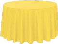 Polyester Round Tablecloth 120" Ideal for 60 inch round table (Lemon) by KS+Linens