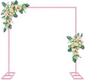Metal Adjustable Square Arches Backdrop Heavy Duty Wedding Stand by IKULE