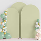Wokceer Arch Backdrop Cover Sage Green Cover Stretchy 7.2FT,6.6FT,6FT by Wokceer