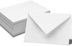 Darling Souvenir A6 White Invitation Envelopes (4 3/4 x 6 1/2) Euro V-Flap 80 LBS Self-Adhesive Perfect for Weddings, Birthday, Baby Shower,Greeting Cards -Packs & Colours Available - Image 2