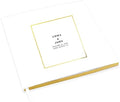 Andaz Press Personalized Wedding Guestbook with Gold Accents, Gold Square Frame White Guest Sign in Guest Registry 120 Pages 8.5 X 8.5 Memories Book for DIY, Scrapbook, Photo Album by AndazPress