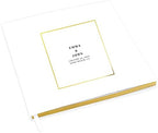 Andaz Press Personalized Wedding Guestbook with Gold Accents, Gold Square Frame White Guest Sign in Guest Registry 120 Pages 8.5 X 8.5 Memories Book for DIY, Scrapbook, Photo Album by AndazPress