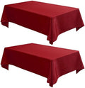 Fitable 2 Pack Christmas Red Faux Linen Tablecloths Rectangle 60x102 Inch by Fitable