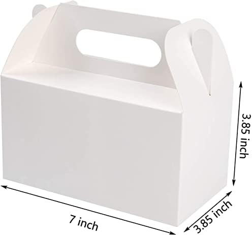 LOKQING 30PACK Party Favor Boxes Treat Boxes Gable Boxes 7x3.85x3.85 Inches and 100PACK Clear Cellophane Treat Bags Cookie bags 9x4 Inches - Image 4