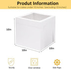 Moretoes 16pcs Cake Boxes, 10x10x10 Inches Tall White Square Bakery Boxes - Image 3