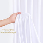 10x10ft White Backdrop Curtains with Lights Photo Drapes Wrinkle Free Fabric Backdrop Curtain for Wedding Birthday Party Baby Shower Bridal Shower Home Party Background Decorations - Image 5