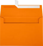 LUXPaper A8 Invitation Envelopes | Peel & Press | 5 1/2" x 8 1/8" | Mandarin Orange | 80lb. Text | 250 Qty by Envelopes.com