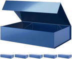 PACKHOME 6 Extra Large Blue Gift Boxes 17.5x11.3x4.3in with Magnetic Lids by PACKHOME