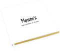 Andaz Press Personalized Baby Shower Guestbook with Gold Accents, Modern Script Custom Name, Date, White Guest Sign in Registry 120 Pages 8.5 X 8.5 Memories Book for DIY, Scrapbook, Photo Album by AndazPress
