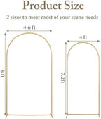 Toolterritary Metal Arch Backdrop Stand and Cover Set, 8FT, 7.2FT Party Backdrop, Easy to Assemble, Backdrop Stand for Parties, Birthday, Baby Shower - Image 2
