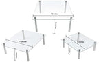 3 Pack Tempered Glass Cake Stands Set, 8 10 13 Inch Square Dessert Display - Image 4