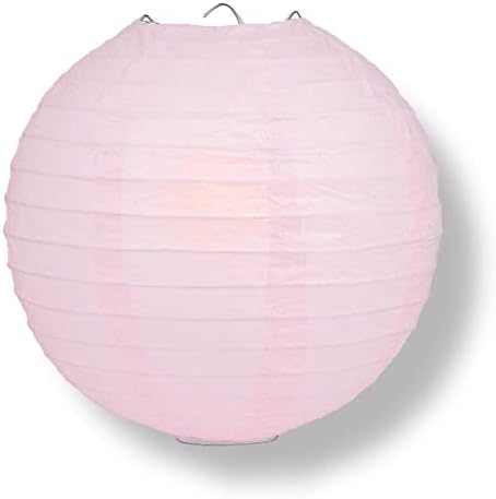 PaperLanternStore.com 12" Pink Paper Lantern Party Pack with Remote Controlled LED Lights (10-Pack Combo Kit) - Image 2