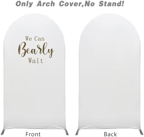White Arch Stretchy Fabric Covers for Baby Shower We Can Bearly Wait Theme Arched Stand Cover Birthday Party Decoration Favors Props (2.2x5FT) - Image 5