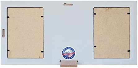 Personalized New Baby birth announcement picture frame for newborn boys and girls Custom engraved photo frame for new mom and dad parents and grandparents holds 2 4x6 photos (Ivory) - Image 3