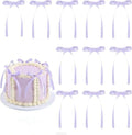 400 Pcs Purple Satin Ribbon Bows Cake Toppers by Unknown