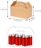 Brown Gable Boxes with Handles, 9.45"x5"x5", 30 Pack - Image 2