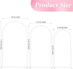 Wokceer Wedding Arch Backdrop Stand 7.2FT,6.6FT,6FT White Metal Arch Stand - Image 2