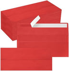 200 Pack #10 Red Envelopes Letter Size Self Seal Business Envelopes by QIKSION