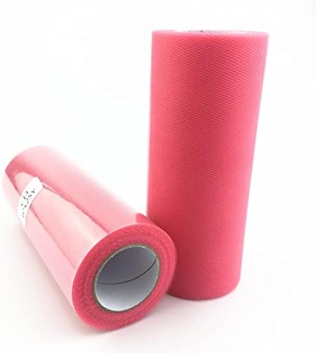 PuLAif Organza Tulle Fabric Roll 22m x 15cm Multicolor Wedding Baby Shower Party Decoration(Watermelon Red) by Unknown