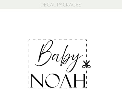 Baby Shower Decoration Backdrop Custom Baby Name Vinyl Decal – Personalized Sticker for Mirror or Acrylic Sign, Elegant Script and Serif Lettering, Gender Neutral Party Decor w30 - Image 5
