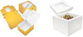 NPLUX Bundle of 50 Pack Bakery Boxes and 10 Pack Cake Boxes for Birthday Baby Shower Party by NPLUX