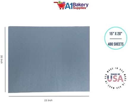 Gift Wrapping Tissue Paper 15X20 480 Pack by A1 Bakery Supplies (Shadow Gray) - Image 2
